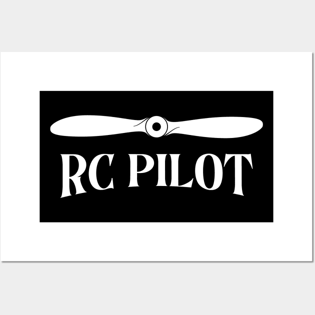 RC Pilot Remote Controlled Airplane Propeller Wall Art by Huhnerdieb Apparel